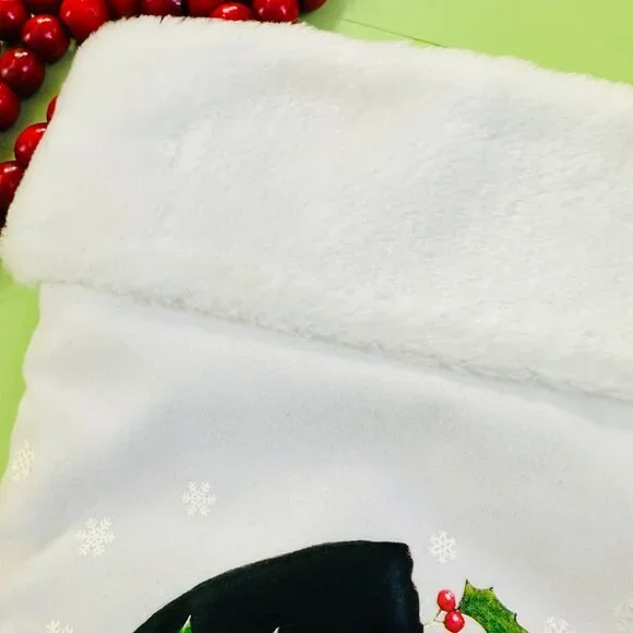 Vintage Christmas Stocking Snowman Ruth Morehead Xmas Stocking Snowman Decor - Picture 6 of 10